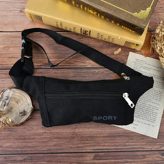 Canvas Hiking Zip Bag Large Capacity Waist Pack for Camping