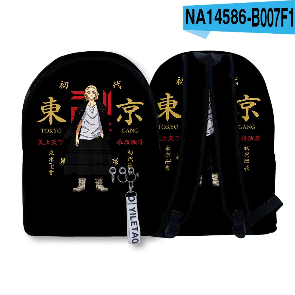 Tokyo Revengers School Bags 3D Print Backpack