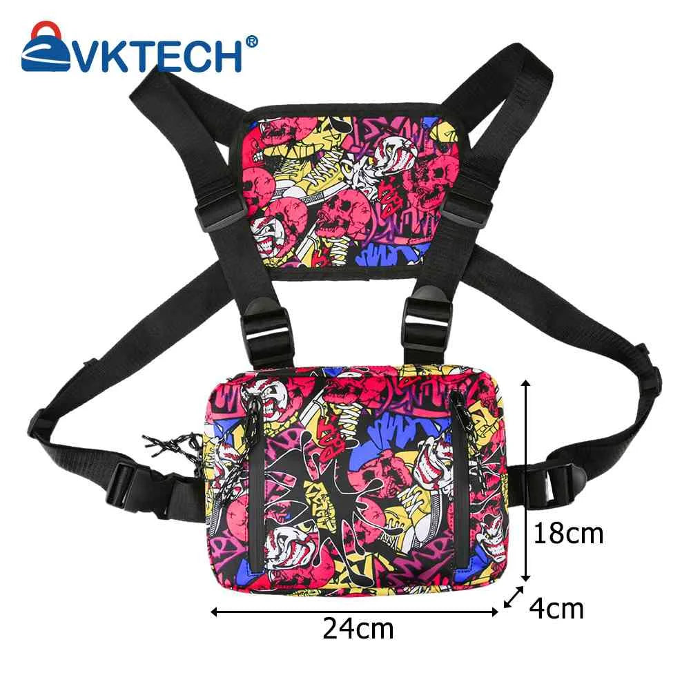 Hip Hop Style Crossbody Shoulder Chest Bag Unisex Oxford Streetwear Bag