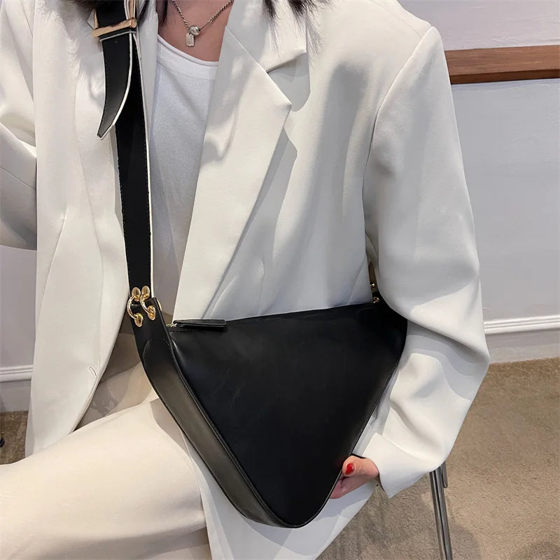 Hip Hop Triangular Shoulder Bag Tote for Women