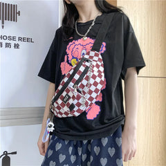 Hip-hop Couple Chest Bag Female Nylon Waist Bags Plaid Women Fanny Pack Men