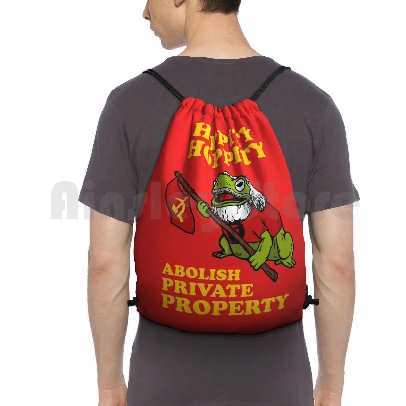 Abolish Private Backpack Drawstring Bag Waterproof Gym Bag