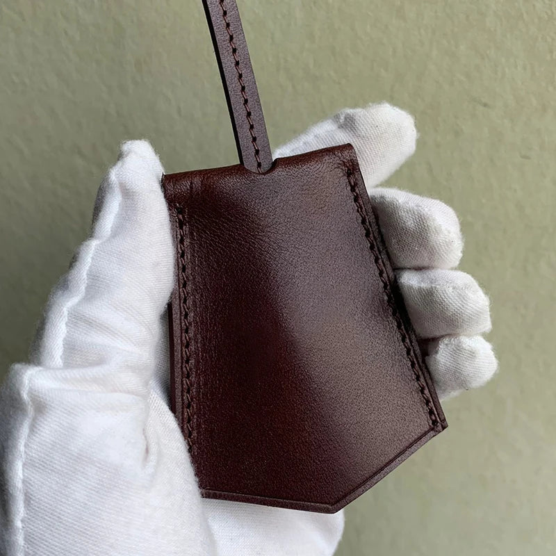 Hiram Beron Monogram Italian Leather Key Bell with Ring
