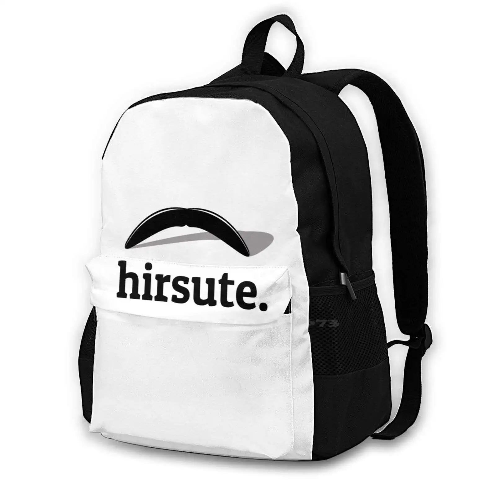 Hirsute Beard Moustache Hairy Man Funny Schoolbag Backpack