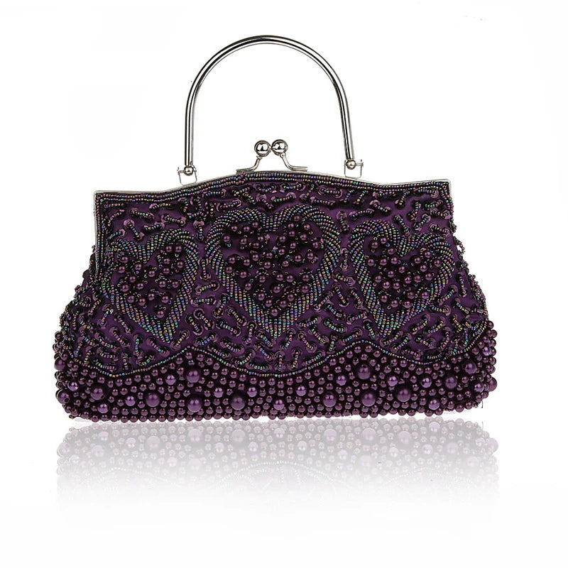 Hisuely Vintage High Bling Crystal Evening Clutch Bag WY105