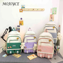 Nylon Large Capacity Backpack for Girls