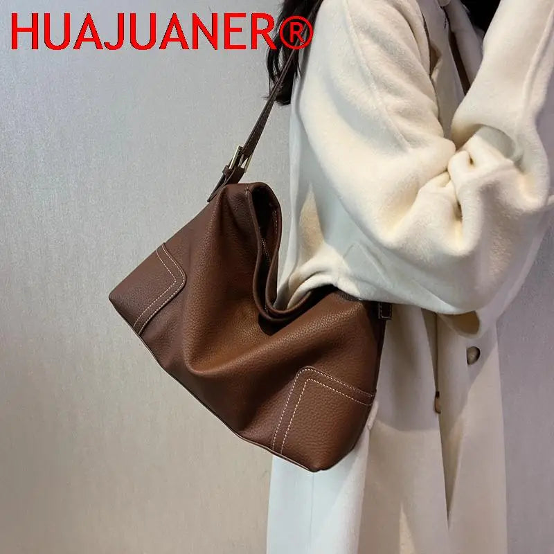 Vintage Leather Hobo Shoulder Crossbody Bag Purse