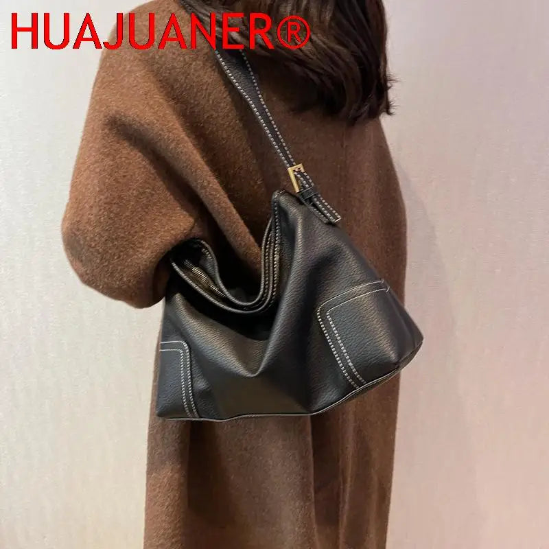 Vintage Leather Hobo Shoulder Crossbody Bag Purse