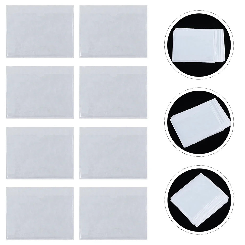 Clear Adhesive Pocket Sleeves Self-Adhesive Business Organizer