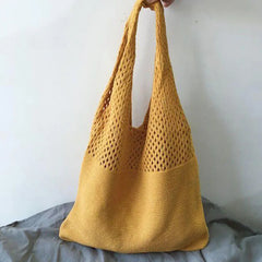 Hollow Knitted Hand-held Shoulder Bag Women's Vest Bag