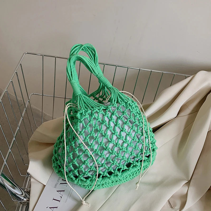 Women's Grid Small Shoulder Bags Summer Handbags Totes