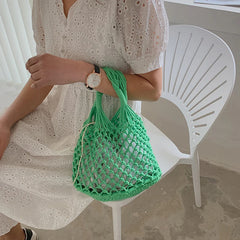 Women's Grid Small Shoulder Bags Summer Handbags Totes