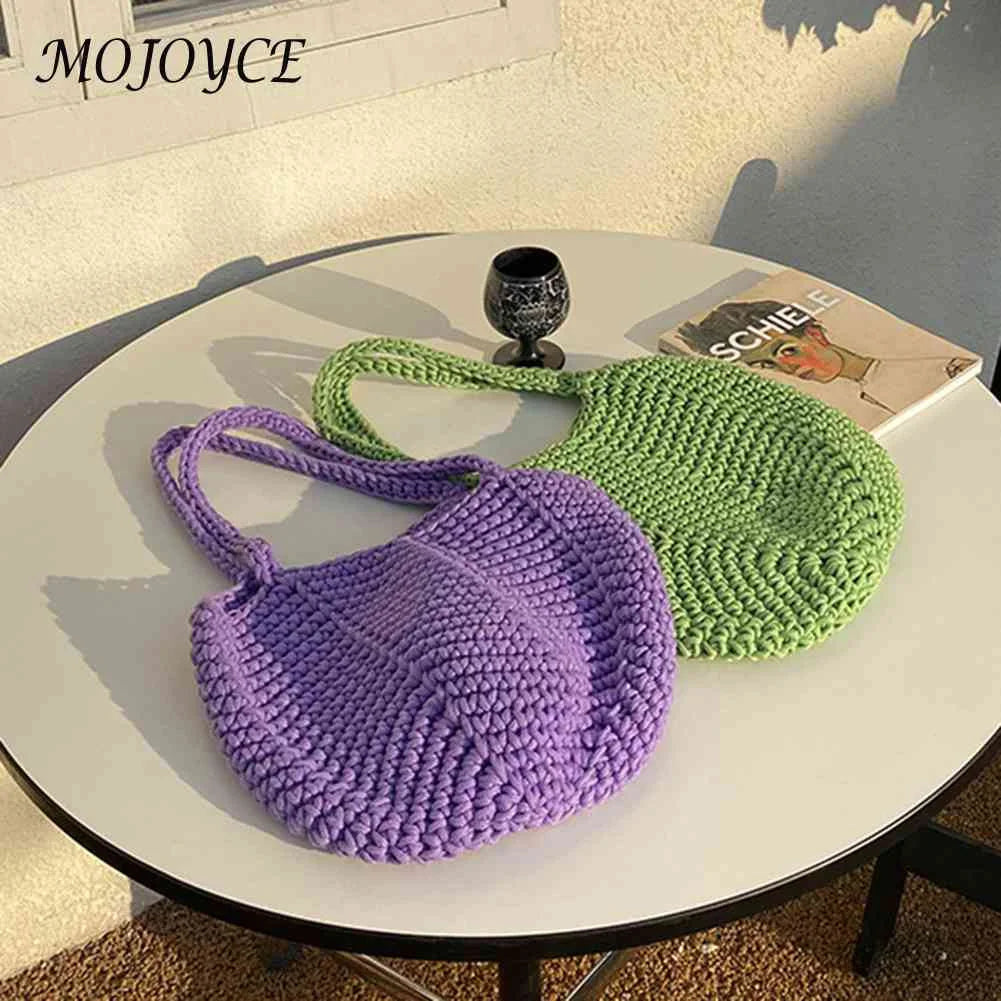Soft Weaving Shoulder Bag for Travel Vacation