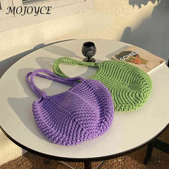 Soft Weaving Shoulder Bag for Travel Vacation