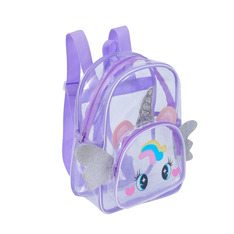 Clear Holographic Backpack Purse - Casual Travel Shoulder Bag