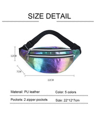 Holographic Fanny Pack Laser Waist Bag for Women