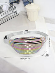 Holographic Fanny Pack Waist Bag Laser Beach Travel Banana Hip Bum Women Purse