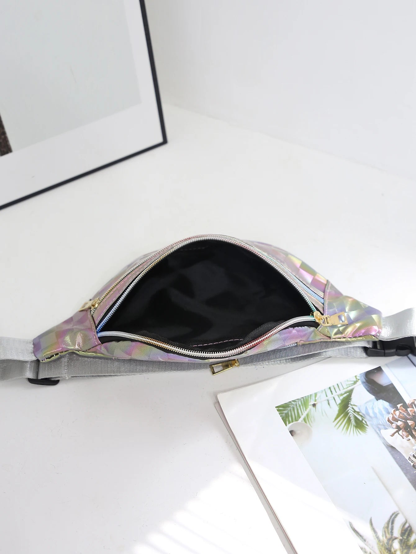 Holographic Fanny Pack Waist Bag Laser Beach Travel Banana Hip Bum Women Purse