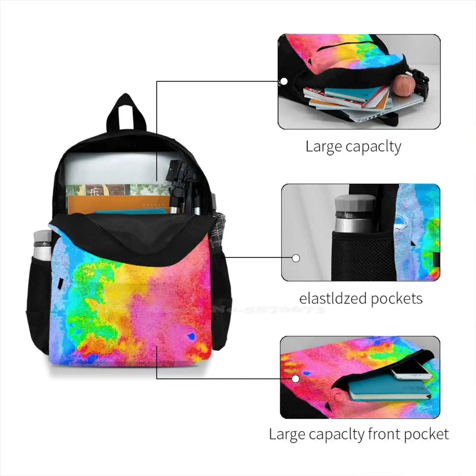 Holographic Happiness Backpack by Matilda Bishop