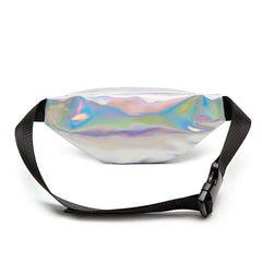 Silver Holographic Laser Waist Bag for Women
