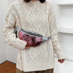 Sequin Waist Bag Fanny Pack Holographic Shoulder Bag