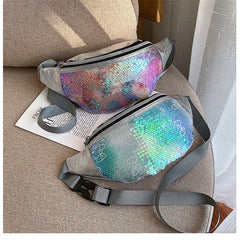 Sequin Waist Bag Fanny Pack Holographic Shoulder Bag