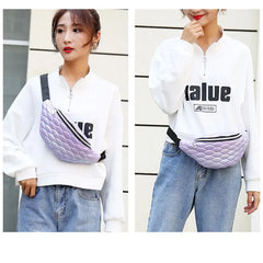 Holographic Waist Bag Gradient Women`s Belt Bag Fanny Pack