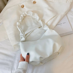Summer Pleated Bag Soft Leather Large-capacity Shoulder Armpit Bag