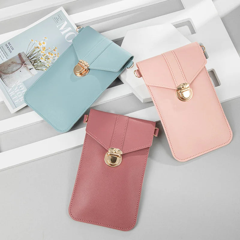 Transparent Touch Screen Mobile Phone Bag for Women
