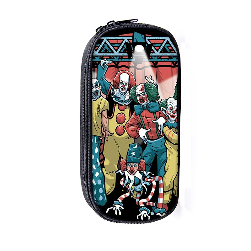 Evil Clown Cosmetic Bag for Kids - Cartoon Pencil Holder