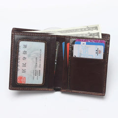 Vintage 3D Horse Motif Leather Wallet for Men