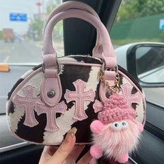 Versatile Horse Hair Cross Body Women's Handbag