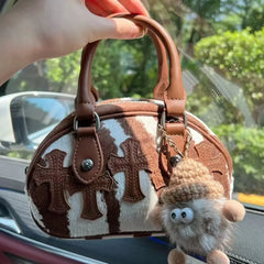 Versatile Horse Hair Cross Body Women's Handbag