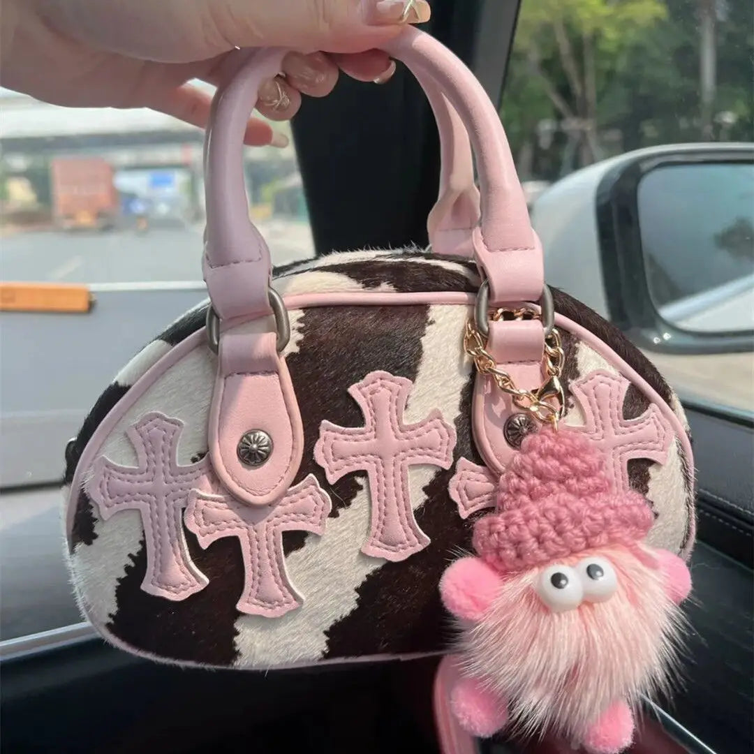 Versatile Horse Hair Cross Body Women's Handbag