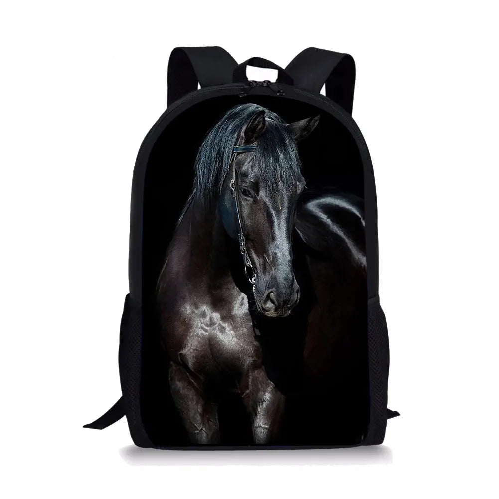 Horse Pattern Boys School Bags Personalized Mochila Infantil Stylish