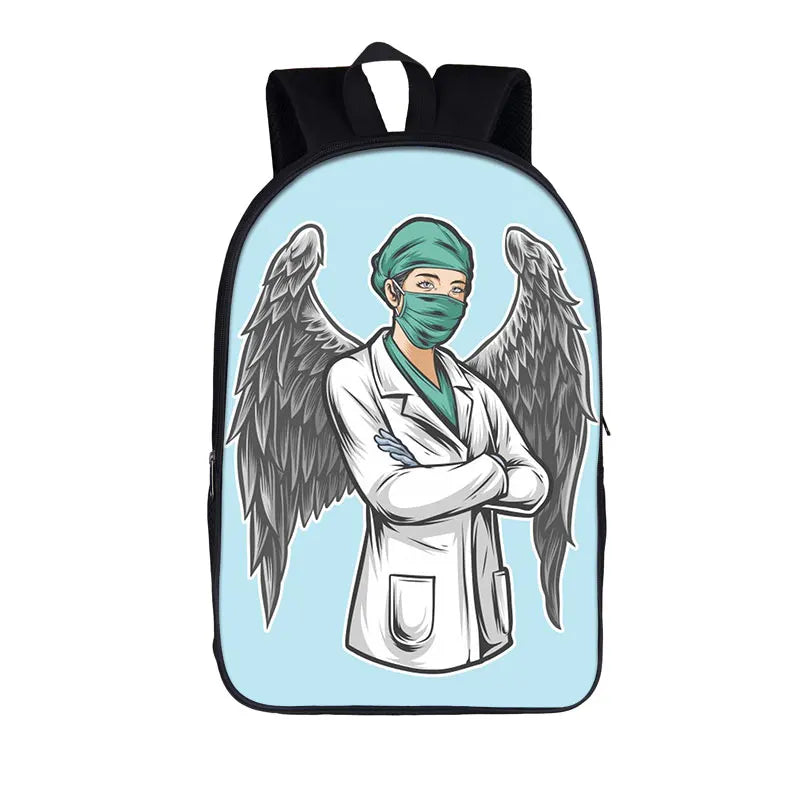 Angel Hospital Nurses School Backpack for Teenager Girls