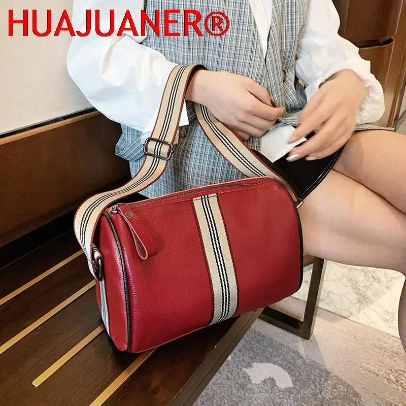 100% Leather Women Handbag Cowhide Shoulder bag
