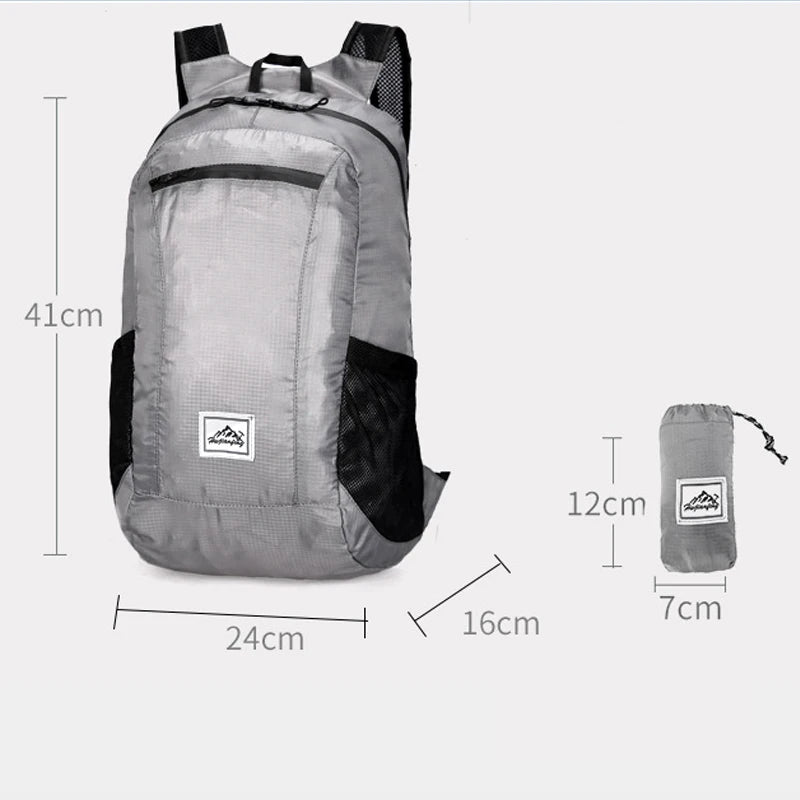 20L Lightweight Folding Backpack Waterproof Hiking Bags