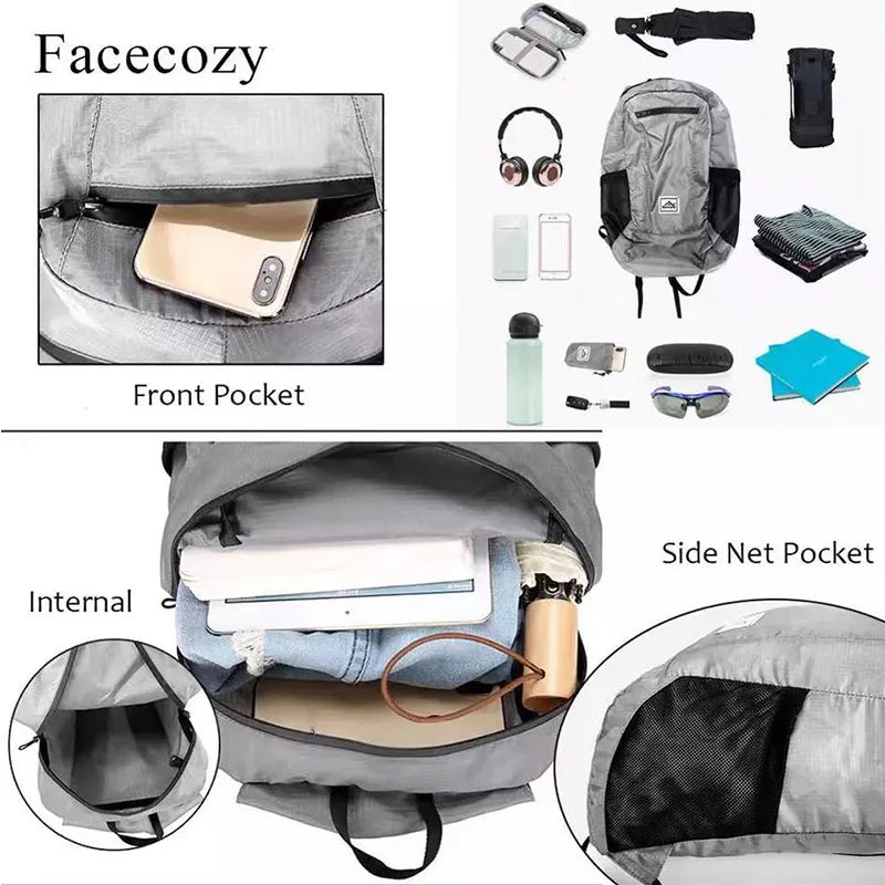 20L Lightweight Folding Backpack Waterproof Hiking Bags