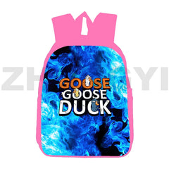 3D Print Goose Goose Duck Game School Backpack 12/16 Inch Waterproof Bookbag