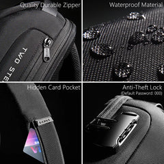 Anti-thief Men Chest Bag USB Charging Waterproof Shoulder Bags