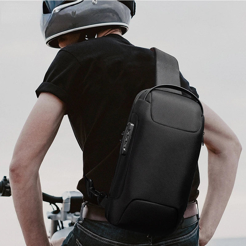 Anti-thief Men Chest Bag USB Charging Waterproof Shoulder Bags