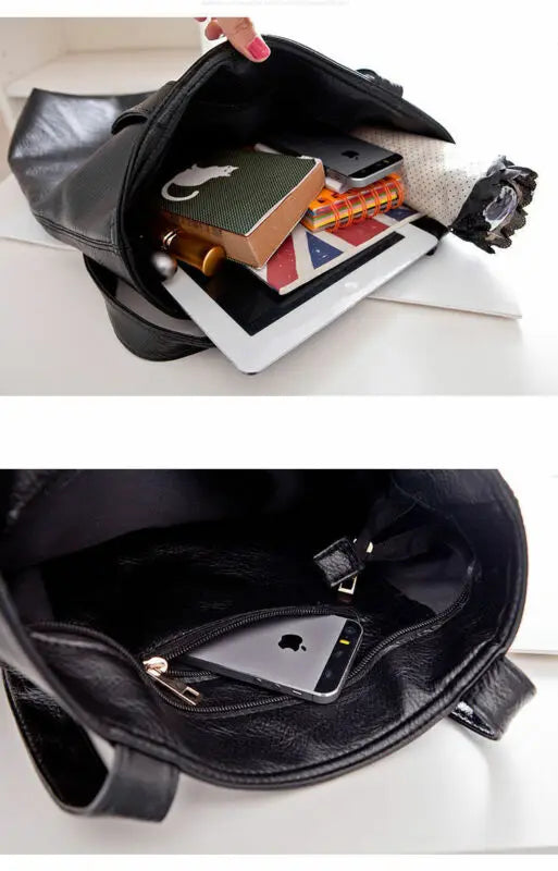 Soft PU Leather Shoulder Bag Tote Purse Bucket Bag Women Messenger Hobo Bag