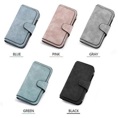 Retro Women Wallets Large Capacity Purse Long Tri-fold Multi-pocket