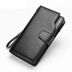 Top Leather Long Wallet Men Purse Clutch Zipper Multifunction