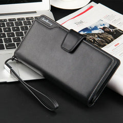 Top Leather Long Wallet Men Purse Clutch Zipper Multifunction