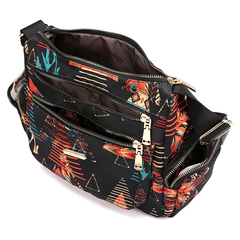 Floral Rural Style Oxford Ladies Hand Bag Crossbody Shoulder Messenger Bag