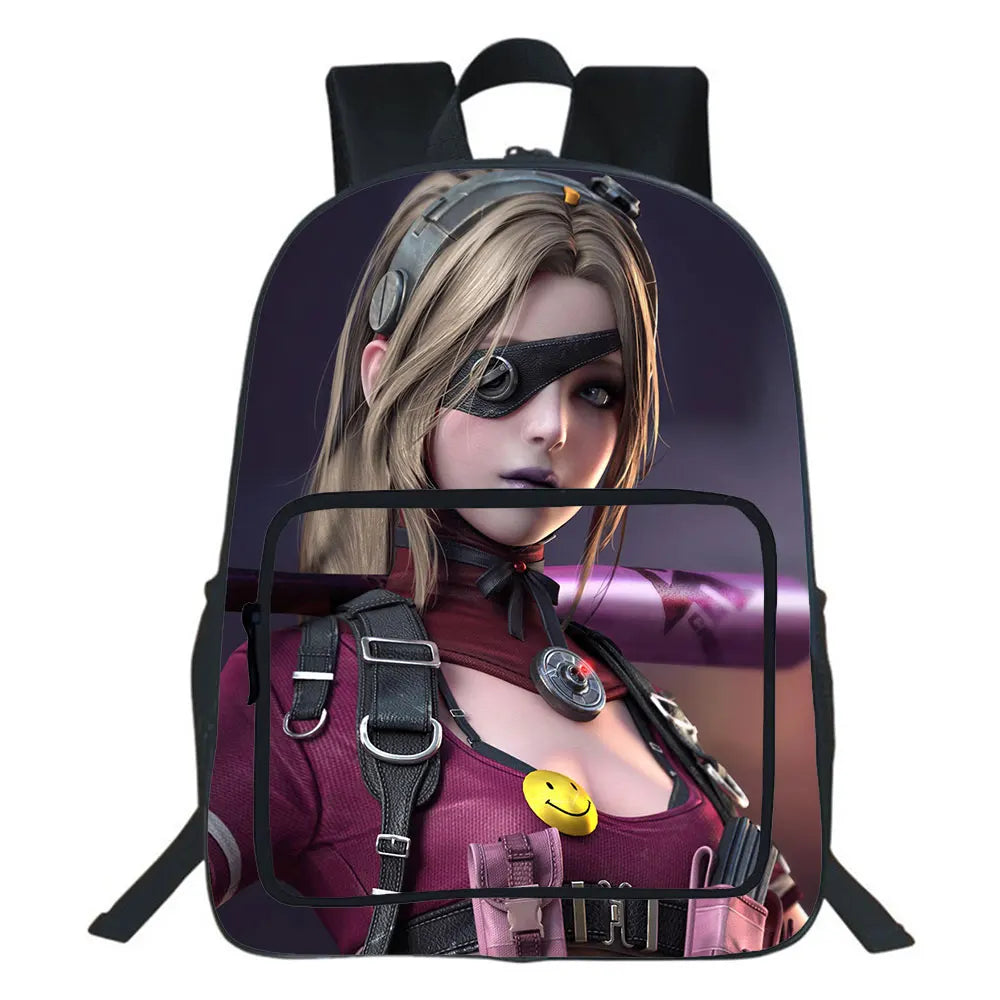 Game Fire Backpack Male High School Students Bag Large Capacity Casual Street