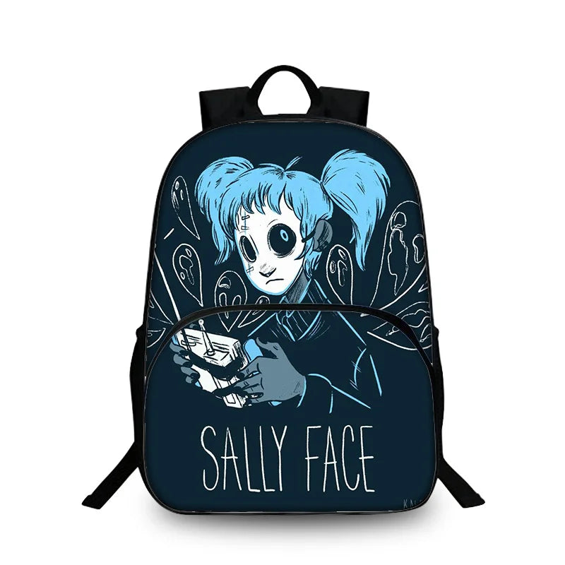 Sally Face Backpack Student Book School Bag Daily Mochila Boys Girls Gift