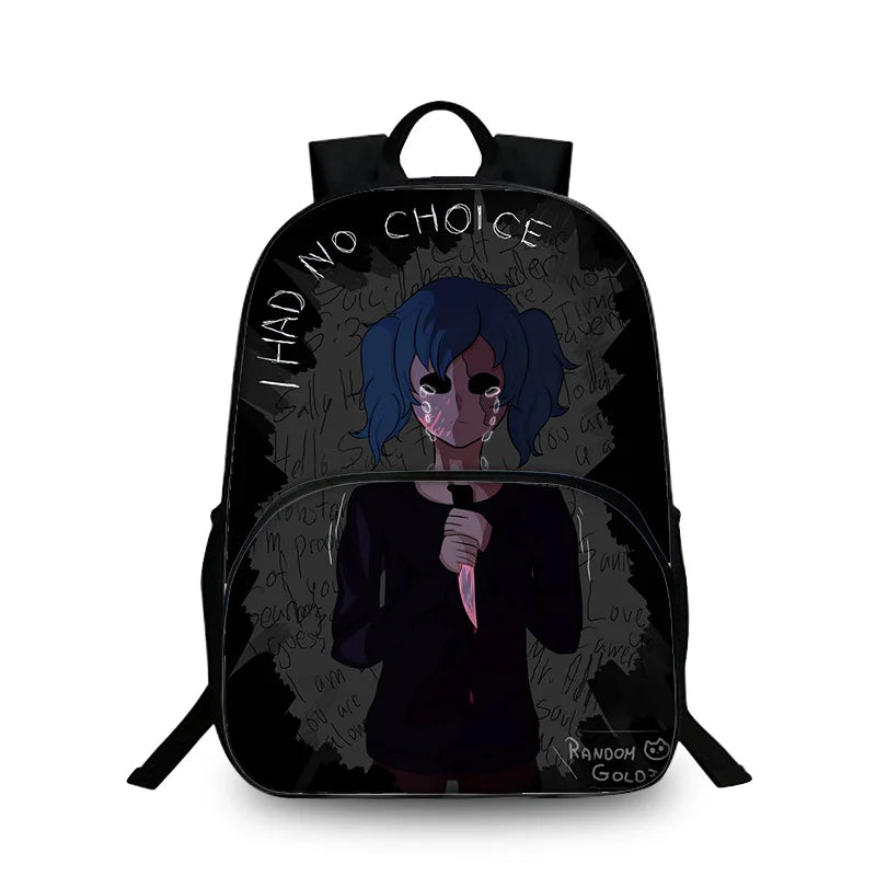 Sally Face Backpack Student Book School Bag Daily Mochila Boys Girls Gift